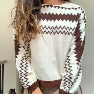 zigzag bow tie sweater